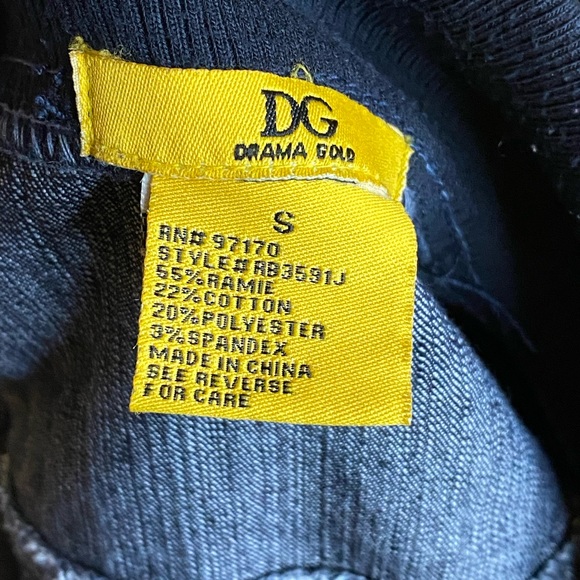 Drama Gold Fitted Jean Jacket - Size Small - Picture 3 of 7